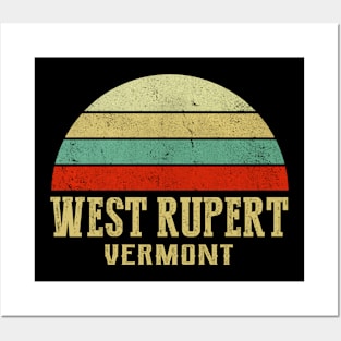 WEST RUPERT VERMONT Vintage Retro Sunset Posters and Art